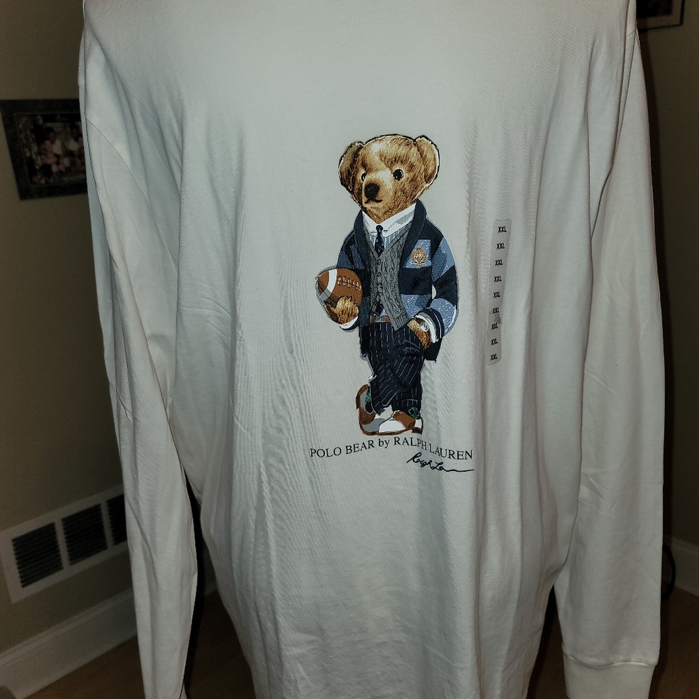 NWT Authentic Ralph Lauren Polo Bear L/S Shirt